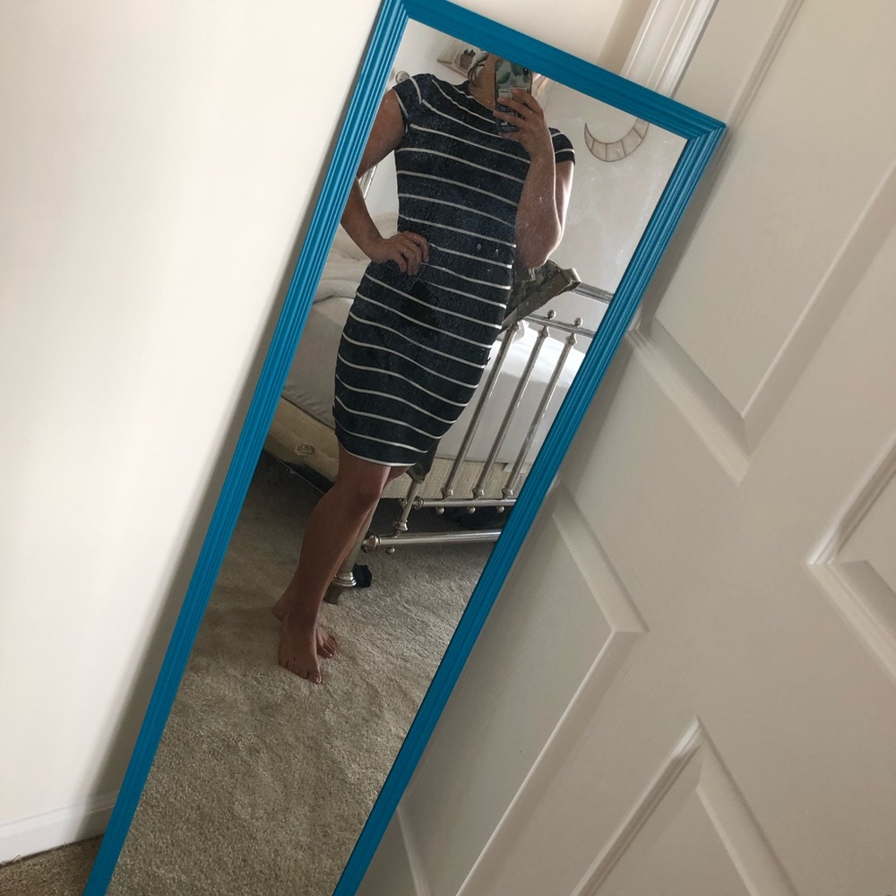 Midi Length Striped Dress - Picture 3 of 4